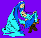 Dibujo Nacimiento del niño Jesús pintado por bonii