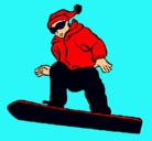 Dibujo Snowboard pintado por sacater