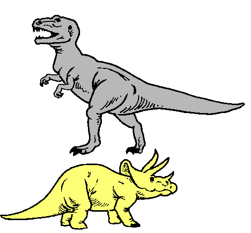 Triceratops y tiranosaurios rex