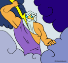 Dibujo Dios Zeus pintado por raul