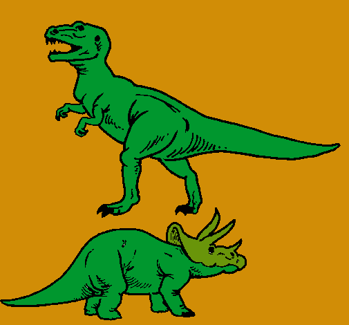 Triceratops y tiranosaurios rex