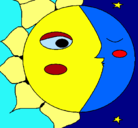 Dibujo Sol y luna 3 pintado por marta