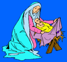 Dibujo Nacimiento del niño Jesús pintado por pablitho