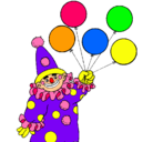 Dibujo Payaso con globos pintado por Arelys_Diaz