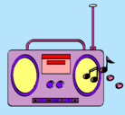 Dibujo Radio cassette 2 pintado por MA5RI5A5
