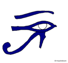 Dibujo Ojo Horus pintado por ojoss
