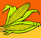 Dibujo Mazorca de maíz pintado por raqui