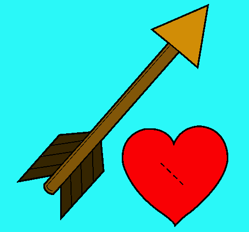 Dibujo Flecha y corazón pintado por akyra