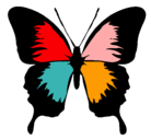 Dibujo Mariposa con alas negras pintado por sandydb