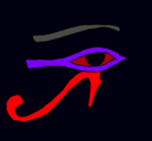 Dibujo Ojo Horus pintado por jany