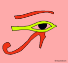 Dibujo Ojo Horus pintado por sara12