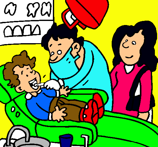 Niño en el dentista