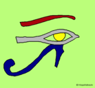 Dibujo Ojo Horus pintado por valeria