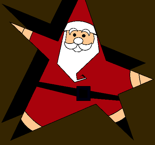 Papa Noel en forma de estrella