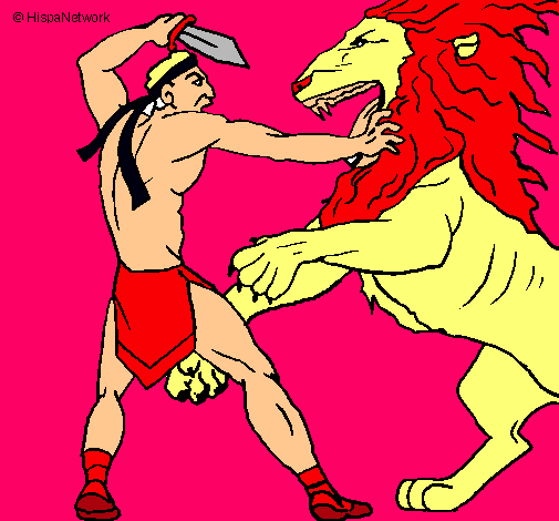 Gladiador contra león