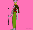 Dibujo Hathor pintado por chantarel