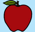 Dibujo manzana pintado por hitany