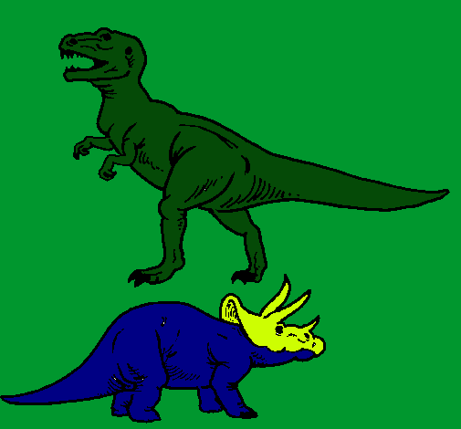 Triceratops y tiranosaurios rex