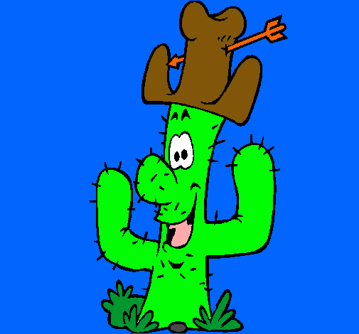 Cactus con sombrero