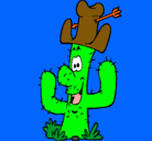 Dibujo Cactus con sombrero pintado por joaquiiim