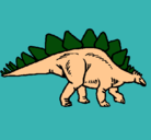 Dibujo Stegosaurus pintado por dauy
