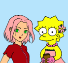 Dibujo Sakura y Lisa pintado por Amorsito13