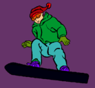 Dibujo Snowboard pintado por venseian