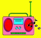 Dibujo Radio cassette 2 pintado por rebeca