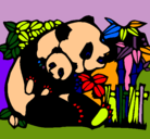 Dibujo Mama panda pintado por ANALIA