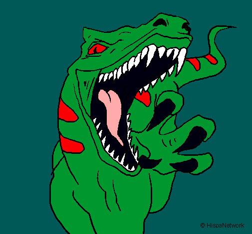 Dibujo Velociraptor II pintado por veneno