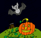 Dibujo Paisaje de Halloween pintado por sabri