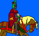 Dibujo Caballero a caballo pintado por elvira