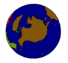 Dibujo Planeta Tierra pintado por digo