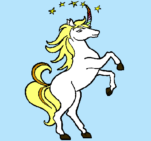 Dibujo Unicornio pintado por hitany
