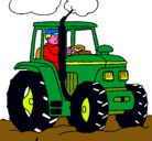 Dibujo Tractor en funcionamiento pintado por grsgfgf