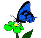Dibujo Mariposa en flor pintado por lunisima