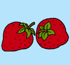 Dibujo fresas pintado por hitany