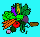 Dibujo verduras pintado por coloresbrillant