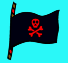 Dibujo Bandera pirata pintado por muri