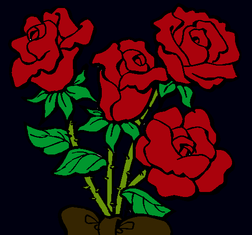 Dibujo Ramo de rosas pintado por karen_tkm_
