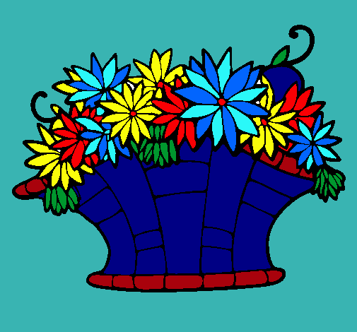 Dibujo Cesta de flores 7 pintado por tosande