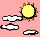 Dibujo Sol y nubes 2 pintado por vallelado