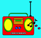 Dibujo Radio cassette 2 pintado por jocsan