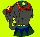Dibujo Elefante actuando pintado por Denis
