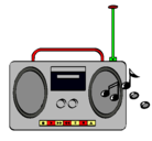 Dibujo Radio cassette 2 pintado por RAUL