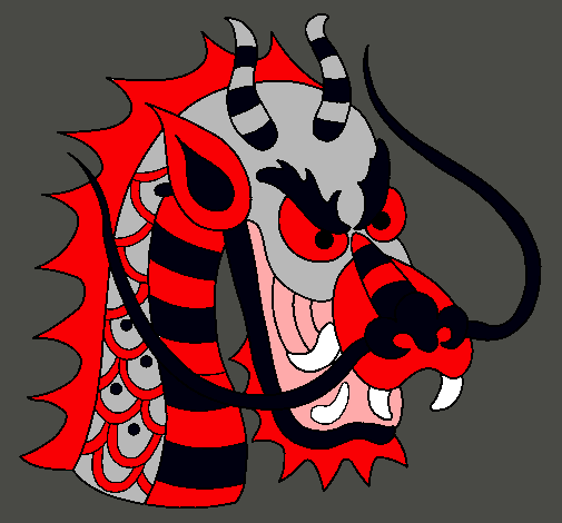 Dibujo Cabeza de dragón pintado por aneliz