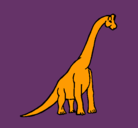 Dibujo Braquiosaurio pintado por osvaldo