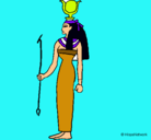 Dibujo Hathor pintado por sara 