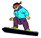 Dibujo Snowboard pintado por insetname