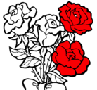 Dibujo Ramo de rosas pintado por marialaura